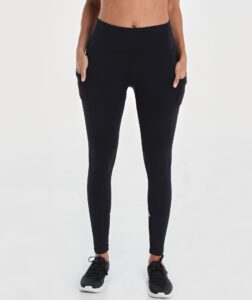 Women Vent Racy Mid Waist Legging Black thumbnail color variation