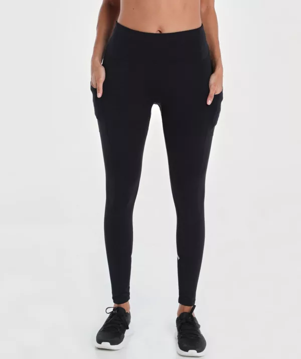 Women Vent Racy Mid Waist Legging Black Image 2