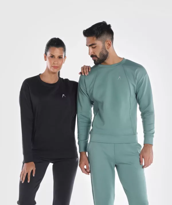 Unisex Vent Comfy Sweater Black Image 2