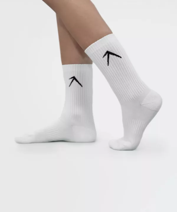 Unisex Crew Dry Touch Socks - Pack of 3 أبيض thumbnail color variation