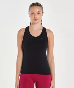 Women Brave Seamless Fitted Tank Black thumbnail 1