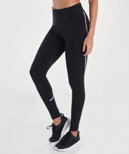 Women Vent Racy Mid Waist Legging Black thumbnail 2