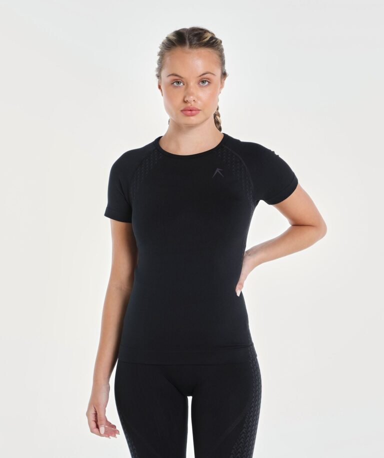 Women Shape Seamless Tee Black Image 1