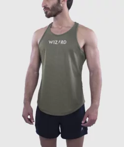 Men Performance Stringer Olive-Green thumbnail 4