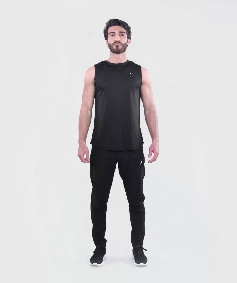 Men Essential Crew Tank Black Image 1