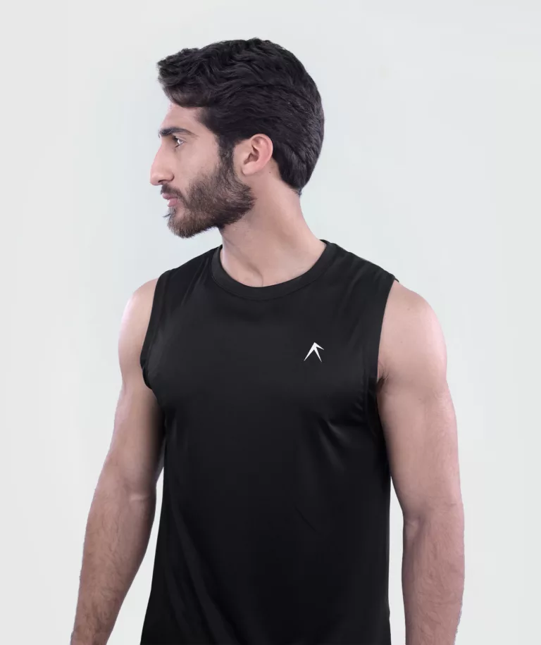 Men Essential Crew Tank Black thumbnail 3