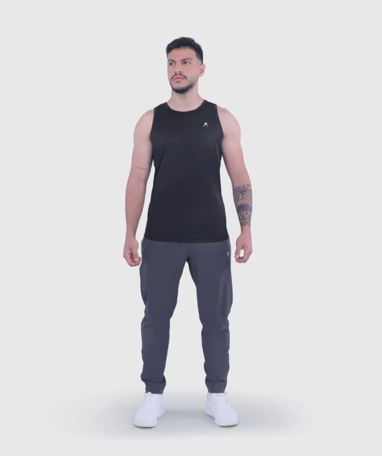 Men Performance Tank Black Image 5