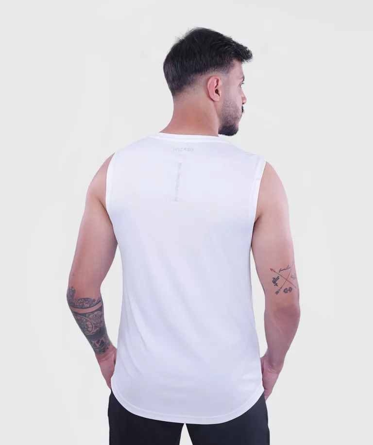 Men Essential Crew Tank White thumbnail 4