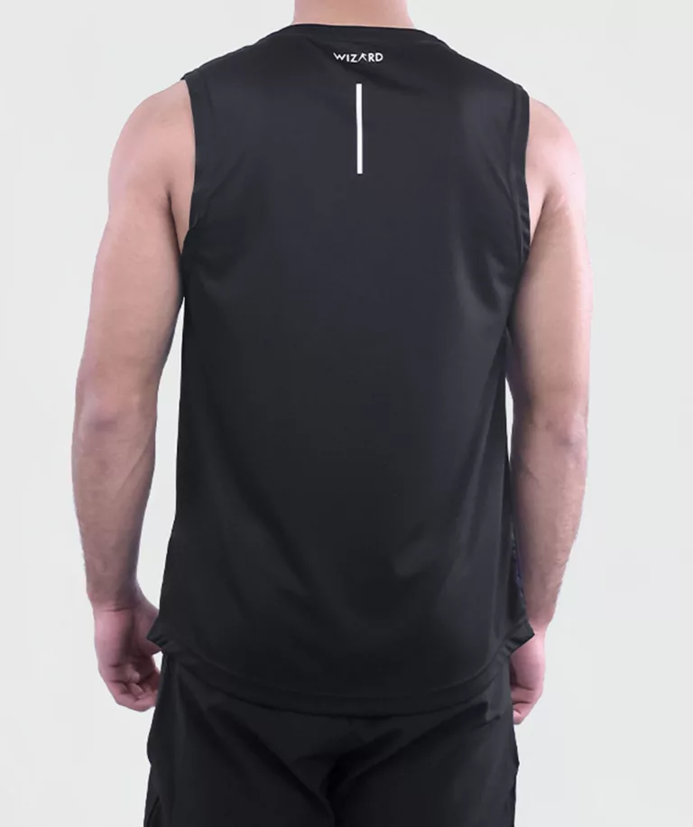 Men Essential Crew Tank Black thumbnail 4