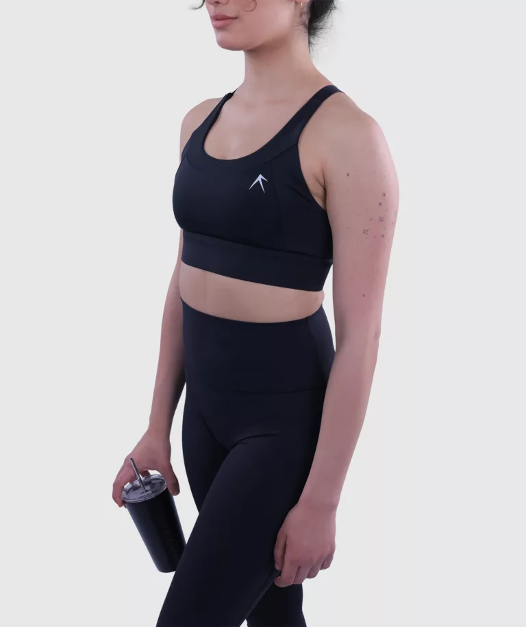 Women PowerStrap Sports Bra Black thumbnail 4