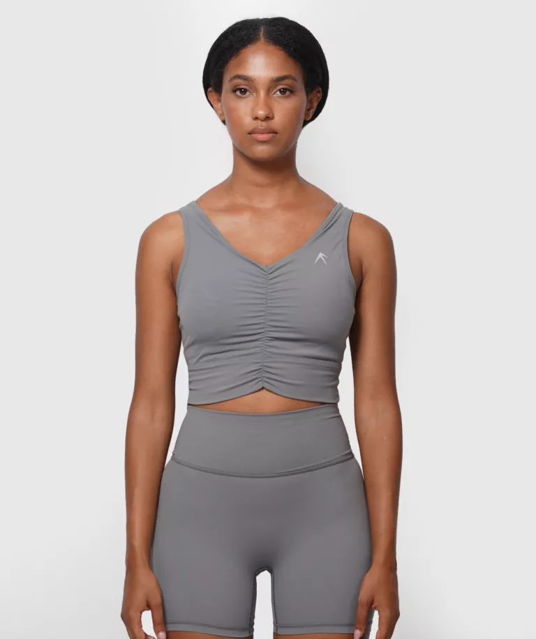 Women Ruched Sculpt Fit Bra Grey Main Image