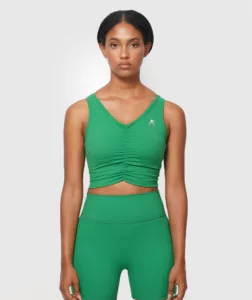 Women Ruched Sculpt Fit Bra Green thumbnail 1