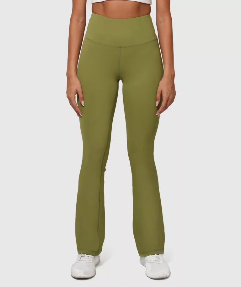 Women Essential Flared Legging Dark-Grass-Green Main Image