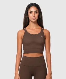 Women Performance Sports Bra Brown thumbnail color variation