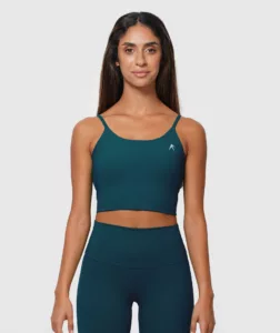 Women Slim Strap Sports Bra Jade thumbnail color variation