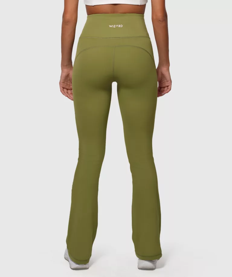 Women Essential Flared Legging Dark-Grass-Green Image 2