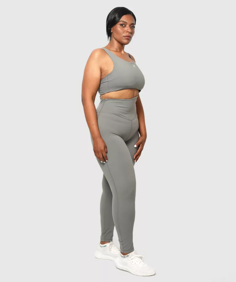 Women Charm Waist Cutout Jumpsuit Grey thumbnail 3