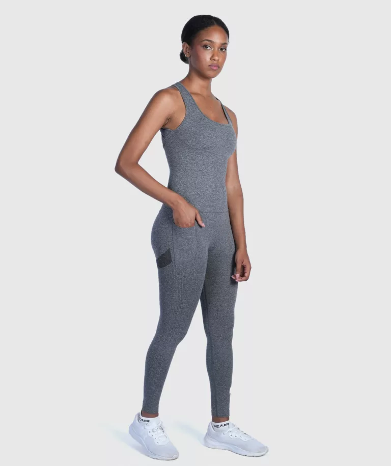 Women Ace X-Back Jumpsuit Marl-Dark-Grey thumbnail 3