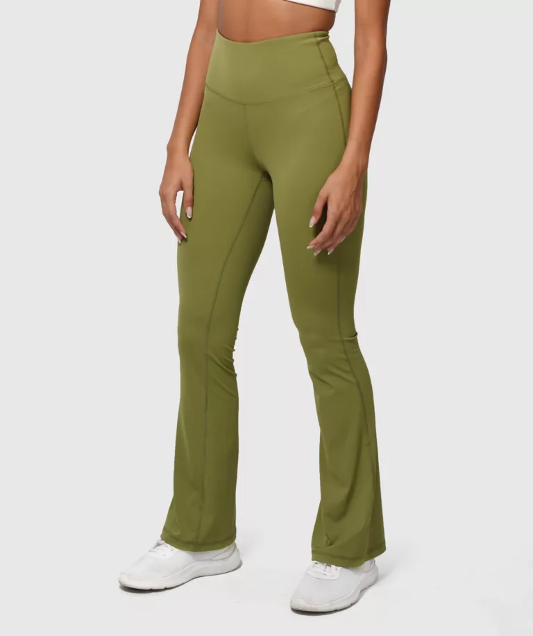 Women Essential Flared Legging Dark-Grass-Green thumbnail 4