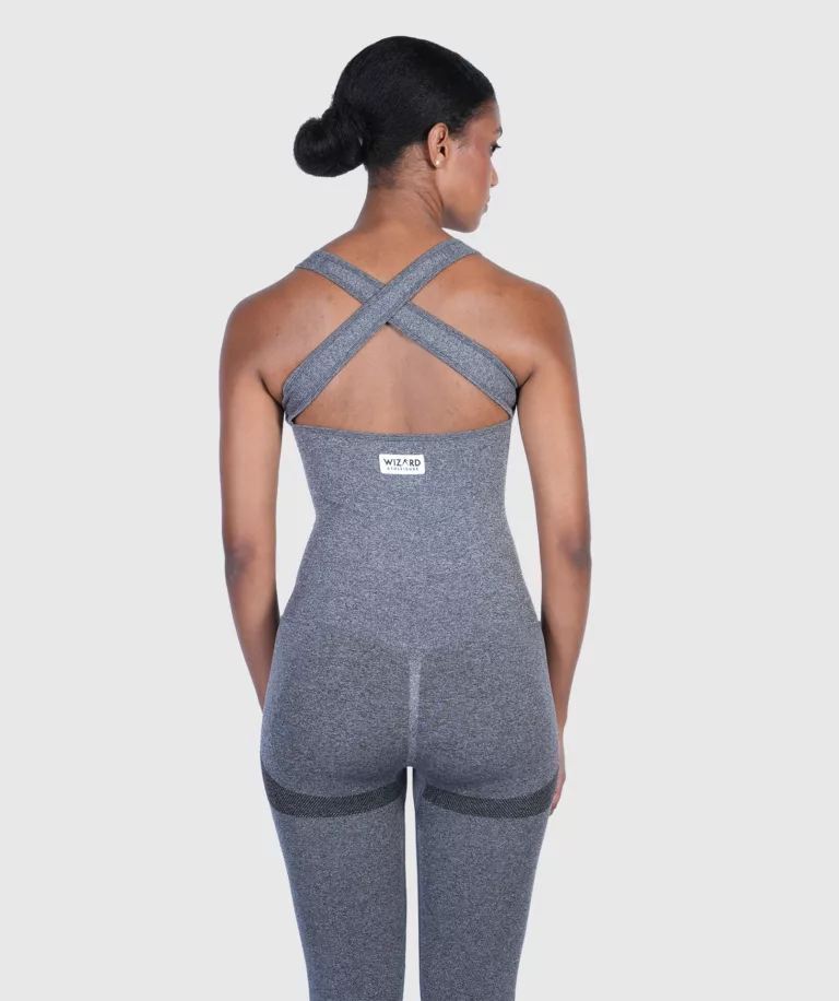 Women Ace X-Back Jumpsuit Marl-Dark-Grey thumbnail 4