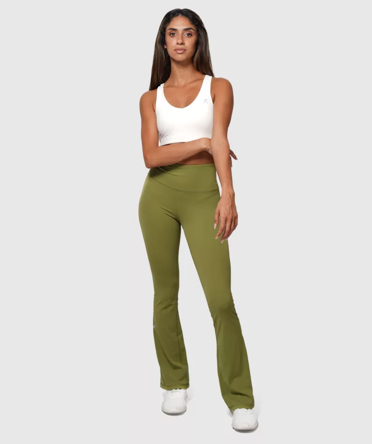 Women Essential Flared Legging Dark-Grass-Green Image 5