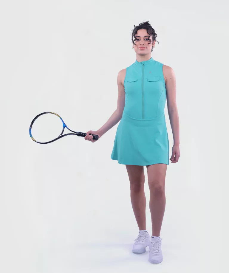 Women PadelPro Dress with Zipper Tiffany-Blue Image 5