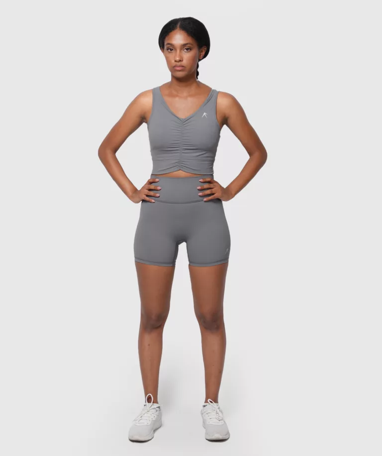 Women Sculpt Fit Mini Short Grey Image 5