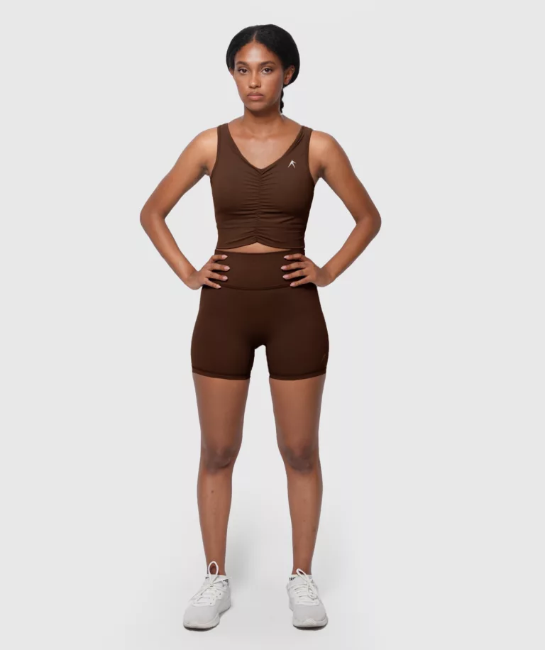 Women Sculpt Fit Mini Short Brown Image 5