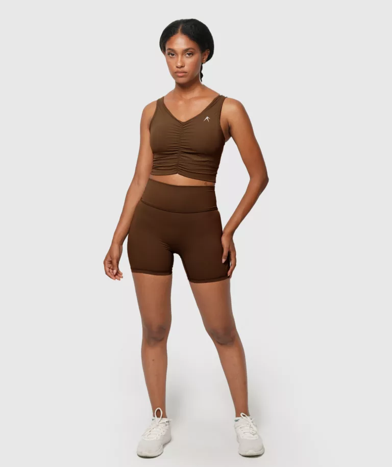 Women Sculpt Fit Mini Short Brown Image 7