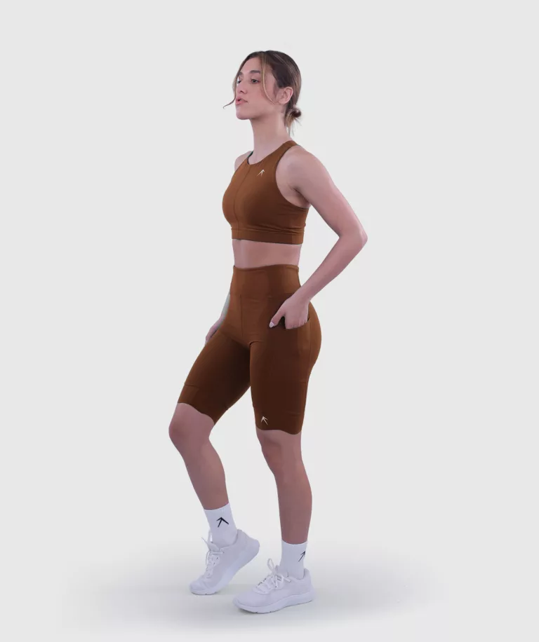 Women Performance Biker Short Brown Image 6