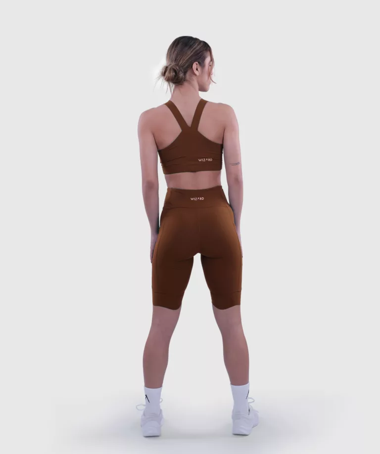 Women Performance Biker Short Brown Image 5