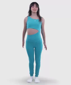 Women Charm Waist Cutout Jumpsuit أزرق-تيفاني thumbnail color variation