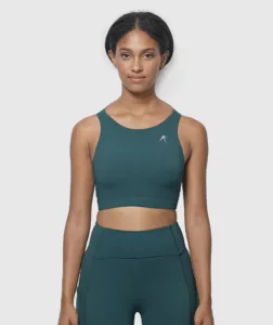 Women Performance Cross Back Bra Dark-Green thumbnail color variation