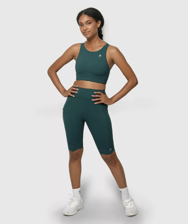 Women Performance Biker Short Dark-Green Image 7