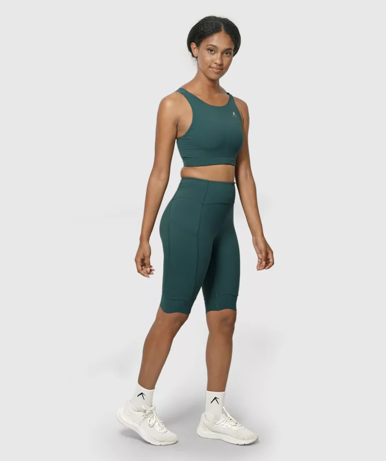 Women Performance Biker Short Dark-Green Image 5