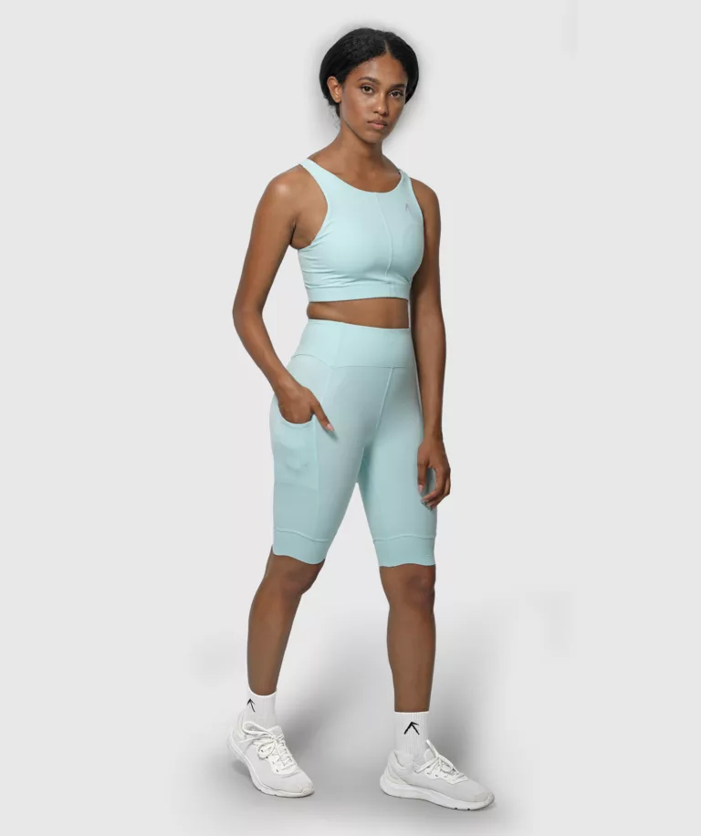 Women Performance Biker Short Light-Green Image 5