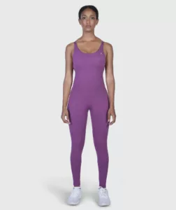 Women Strappy Backless Jumpsuit Purple thumbnail color variation