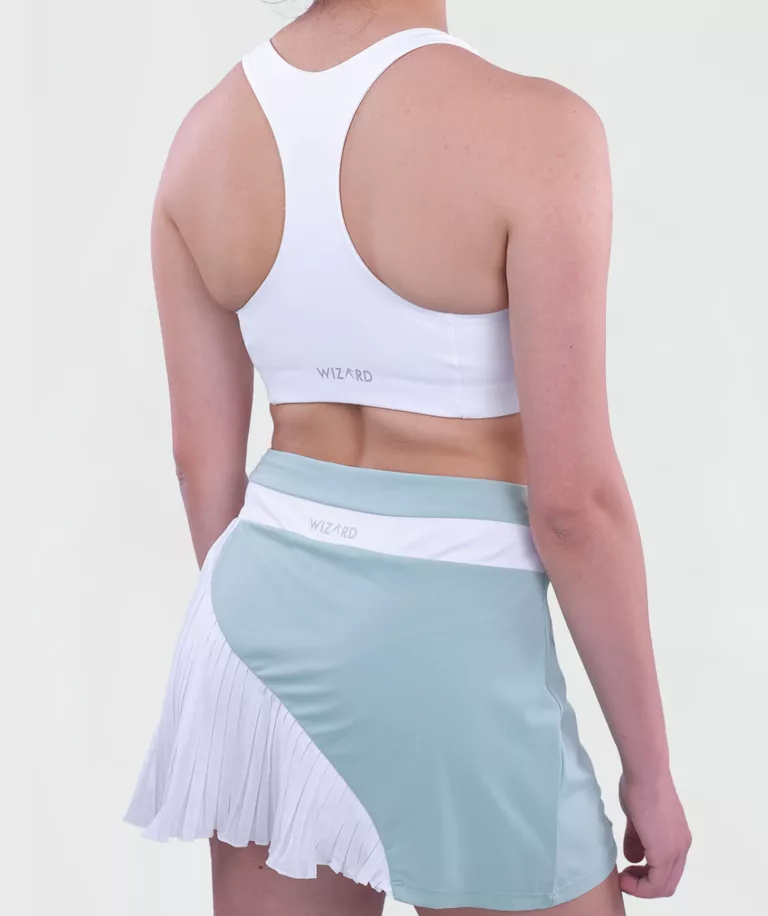 Women Padel Racerback Sports Bra White thumbnail 4