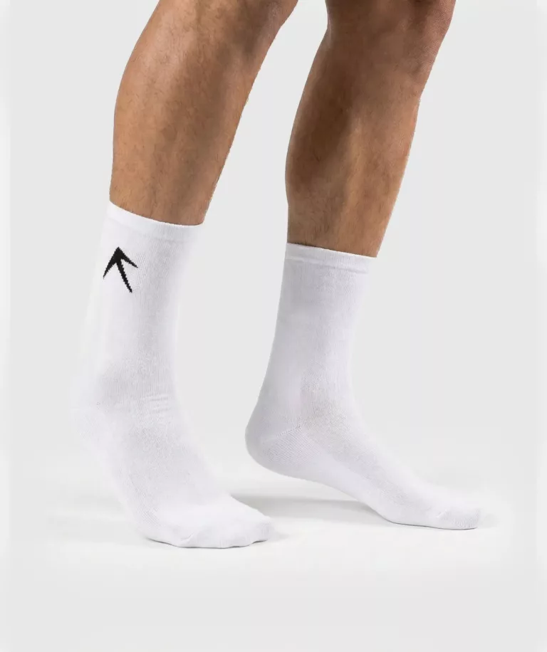Unisex Crew Flow Socks Cycling All Sizes White thumbnail 4