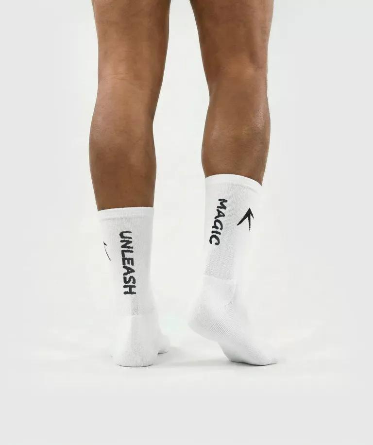 Unisex Crew Flow Socks Cycling All Sizes White Image 5