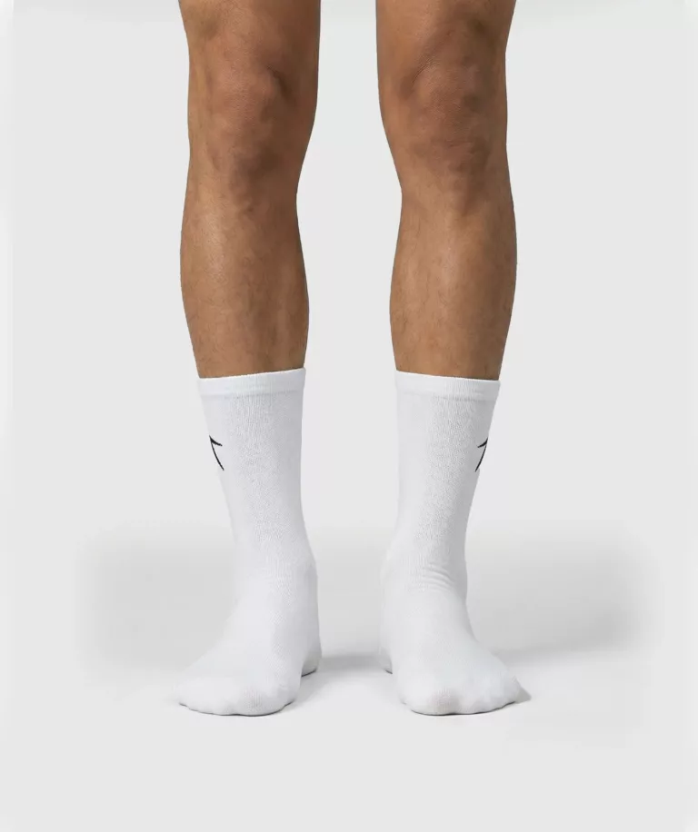 Unisex Crew Flow Socks Cycling All Sizes White thumbnail 3