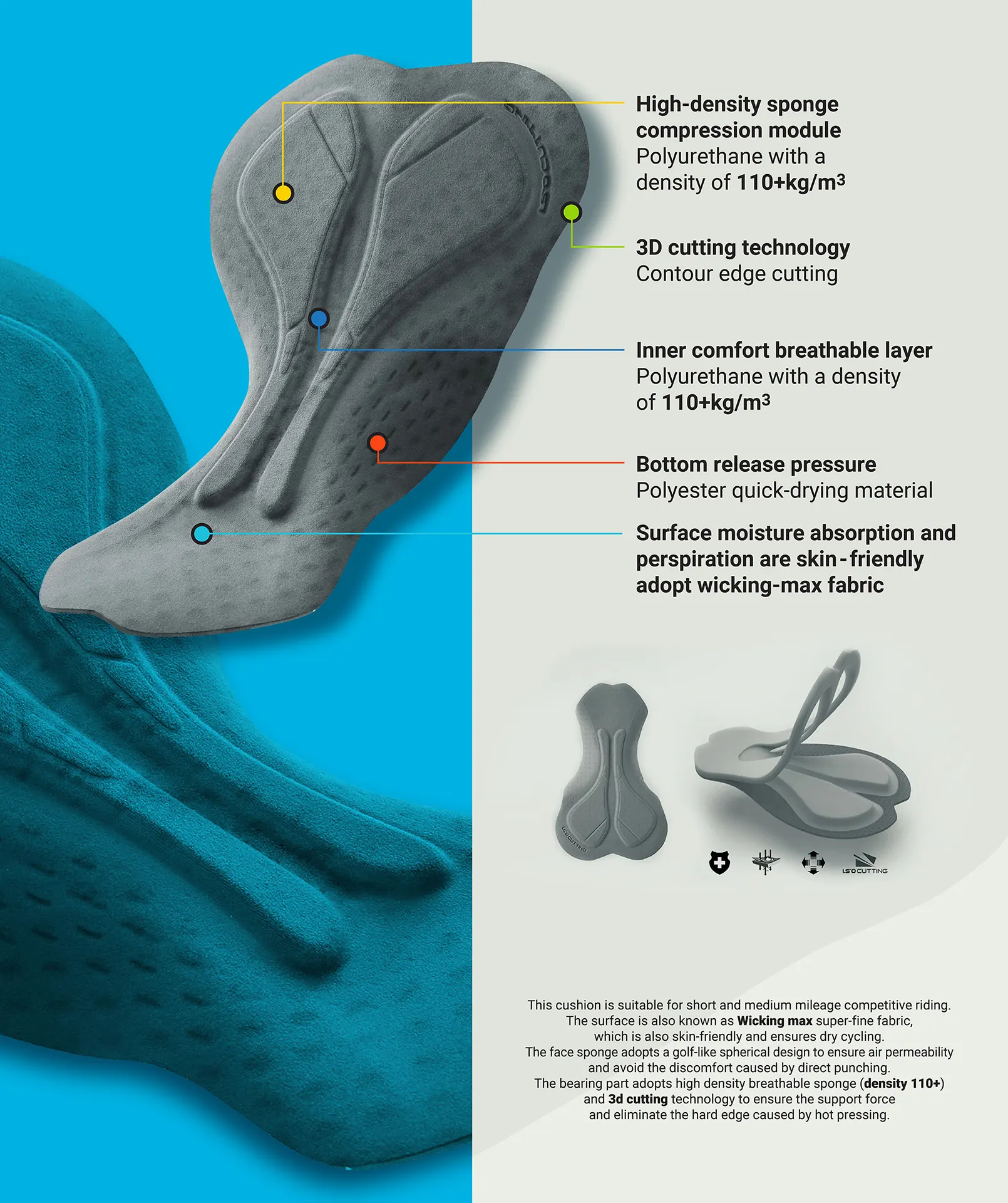 Men Streamline Bib Short Black Image 7